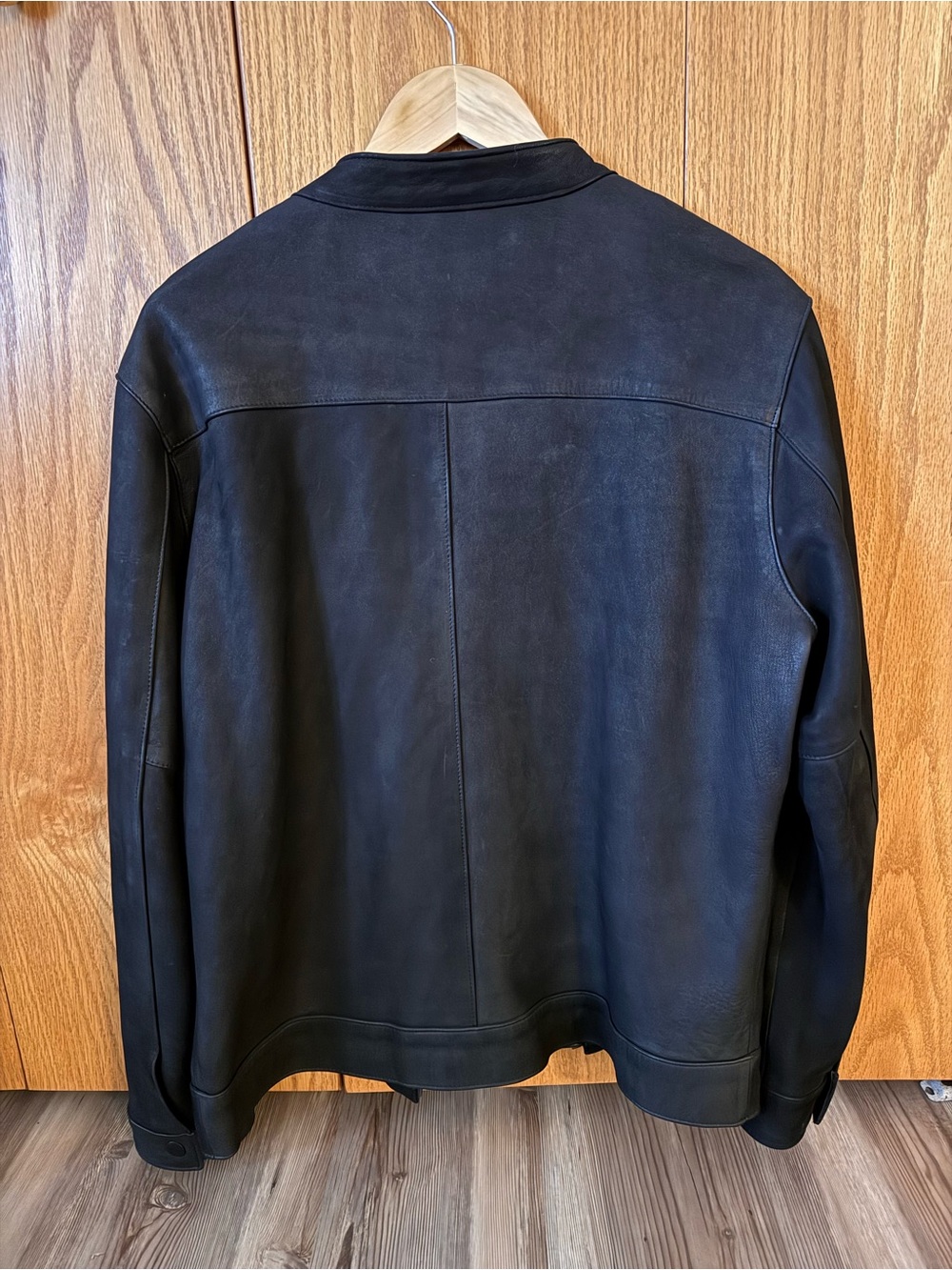 Thursday Boot Company Men's Black Leather Bomber Jacket - Picture 6 of 7